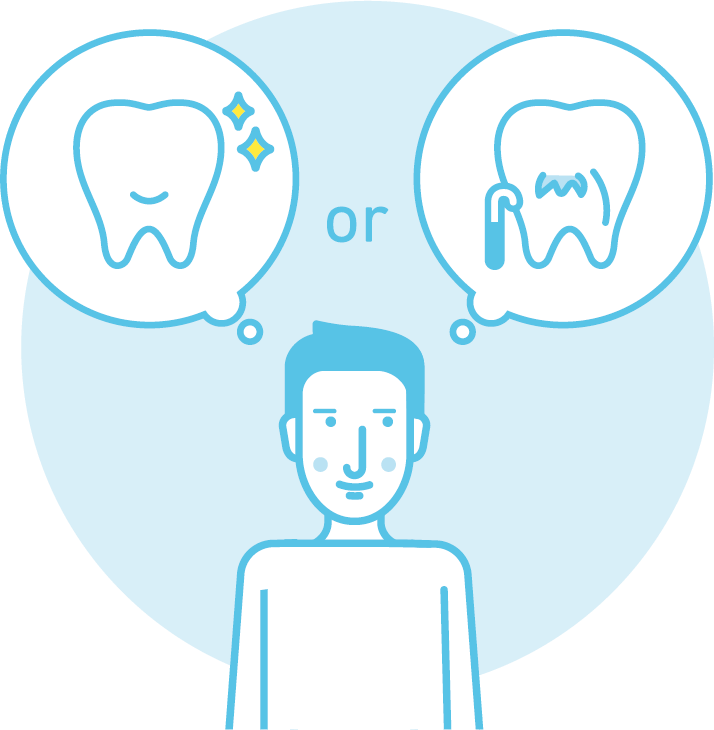 歯の年齢をイメージしたイラスト